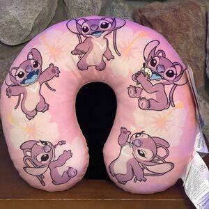 Angel Pink Stitch Kids Neck Pillow